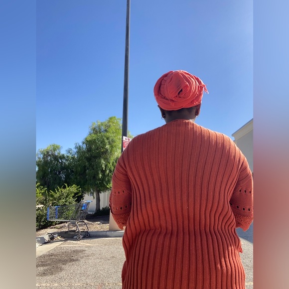 White Birch Women’s Fall Red Cardigan Sweater Size L/XL–Cozy Fall Layering Piece - Picture 4 of 14